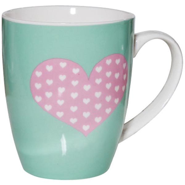 Чашка фарфоровая Keramia Love голубая 360 мл