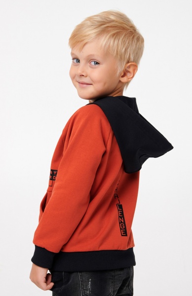 Толстовка для хлопчика Smil р.128 цегляний 116547 