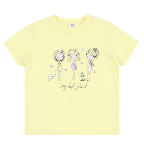 Піжама дитяча для дівчаток Funtime Girls р.128 жовтий/різнокольоровий 