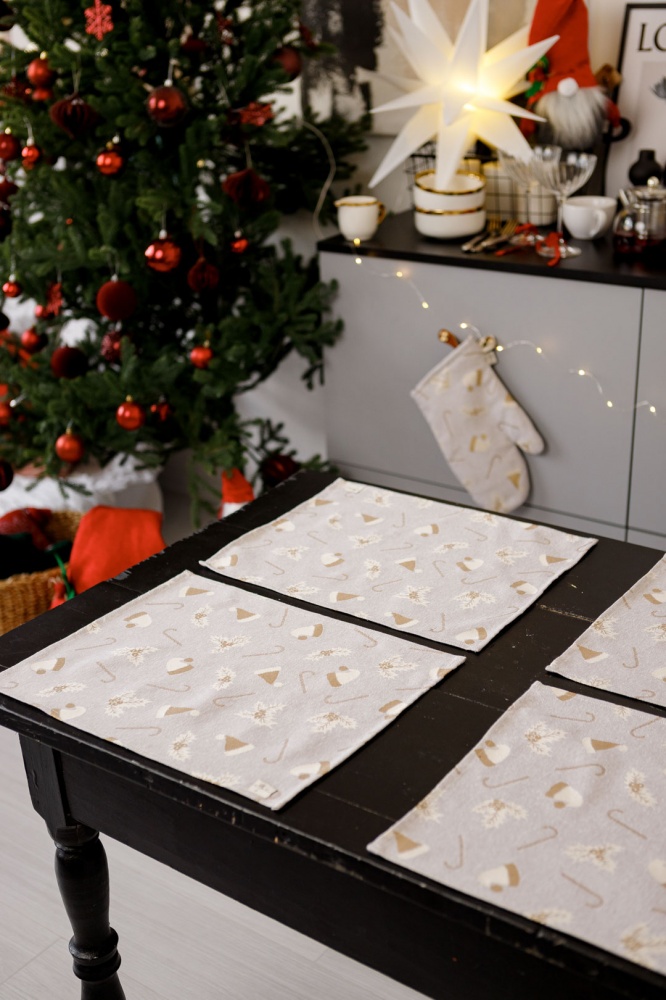 Рукавиця Шапочки на бежевому 18x32 см Прованс