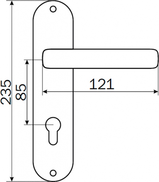 Ручка на планці Bruno Bravo PZ 85 мм золотий/нікель