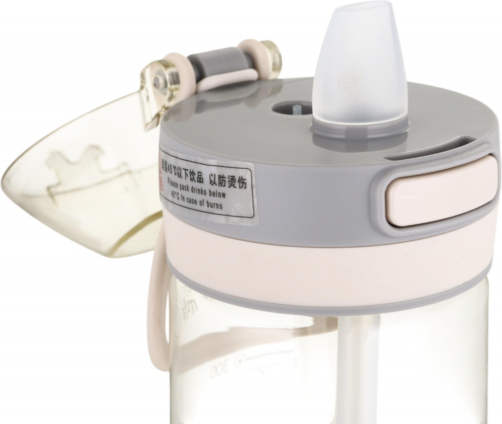 Пляшка для води SELIYA 500 мл з соломинкою та ремінцем колір в асортименті