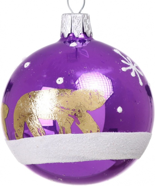 Шар новогодний мульти d 60 мм в ассортименте