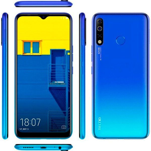 Смартфон Tecno Spark 4 KC2 3/32GB blue (4895180751073) 