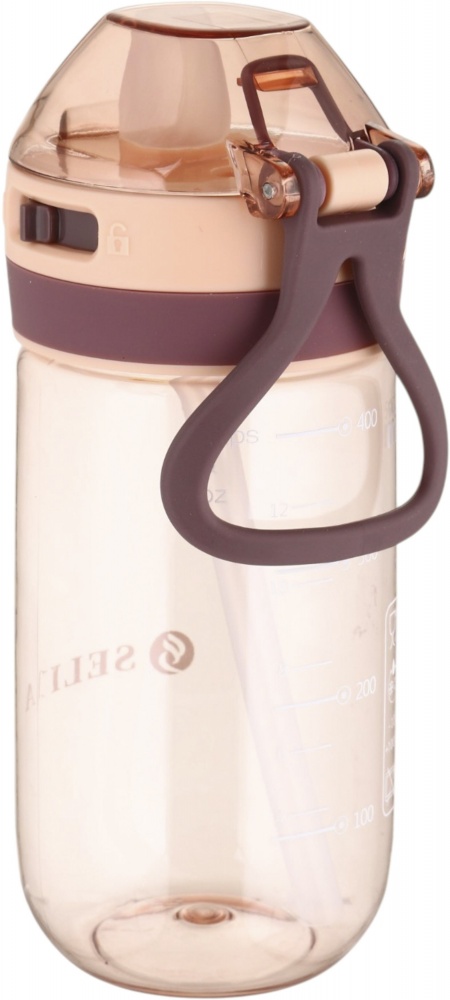 Пляшка для води SELIYA 500 мл з соломинкою та ремінцем колір в асортименті