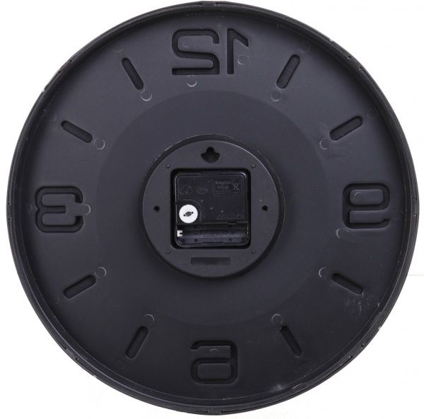 Часы настенные Черточки-Цифры 30,6 см черный