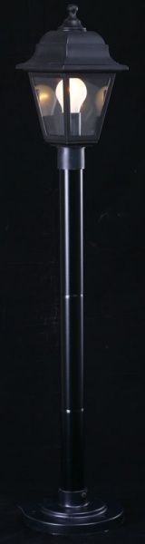 Світильник садовий Expert КАНТРІ НТ 04 прозоре скло E27 60 Вт IP44 чорний 