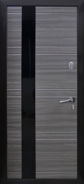 Двері вхідні TM Riccardi Urban 1-A графіт матовий / дуб ash line 2050х860мм праві
