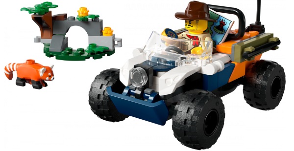 Конструктор LEGO City Квадроцикл для исследования джунглей «Миссия Красной панды» 60424