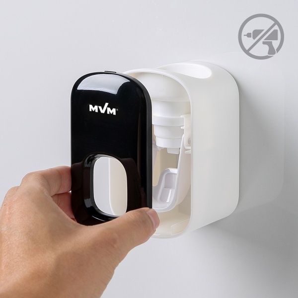 Диспенсер MVM для зубной пасты BP-24 белый с черным