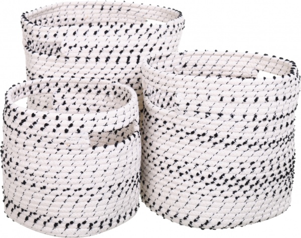 Корзина Dalmatian 28х28х28 см чорно-білий