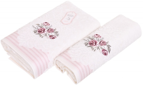 Набір рушників Stella 2 шт. кремовий Karna 