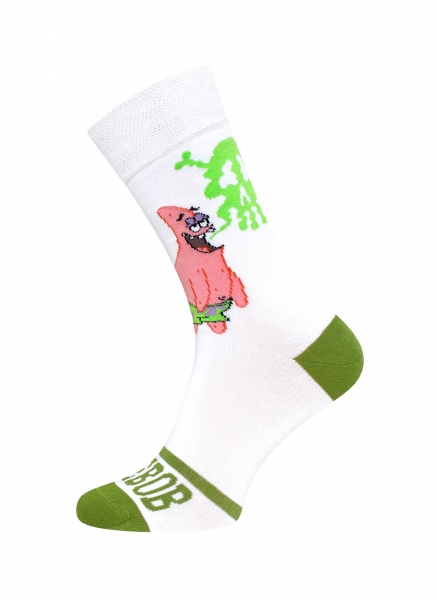 Носки мужские Брестские 4203 Spongebob (средней длины) 040 р.40-43 белый
