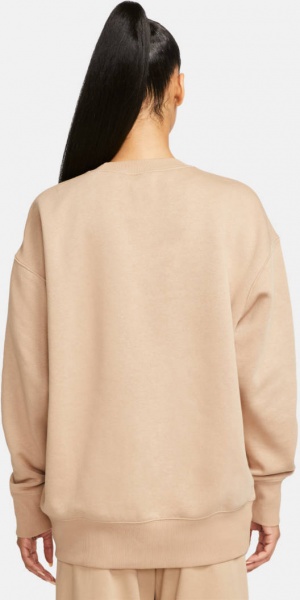 Свитшот Nike W NSW PHNX FLC CREW OS DQ5733-200 р. XL бежевый