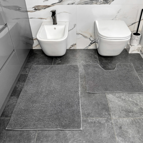 Набір килимків Dariana Махрамат Стандарт 60x50 та 60x90 см сірий 1000009834