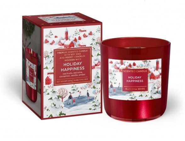 Свеча в стакане Зимнее время (стекло 150 г) Bartek Candles