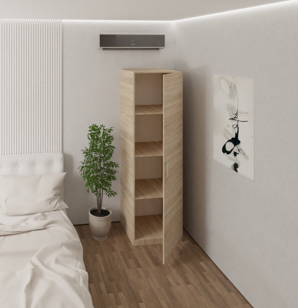 Шкаф Світ Меблів Solo с полками 2050х600х550 мм дуб сонома дуб сонома