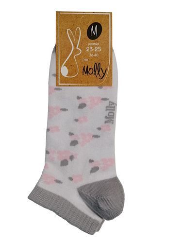 Носки женские Молли Белые цветы р. 23-25 белый 1 пар 