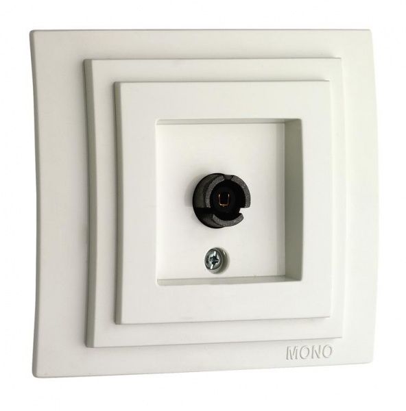 Розетка TV прохідна Mono Larissa білий 103-191905-137