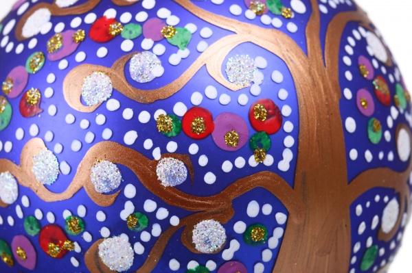 Шар новогодний Тенденция ручной работы d 100 мм красный