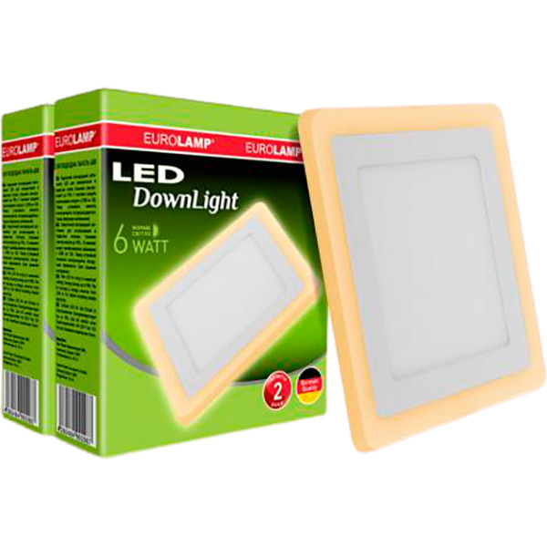Светильник точечный Eurolamp Downlight Orange S 2 шт./уп. 6 Вт 4000 К оранжевый 