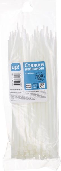 Стяжка кабельная UP! (Underprice) 4.5х250 мм 100 шт. белый 