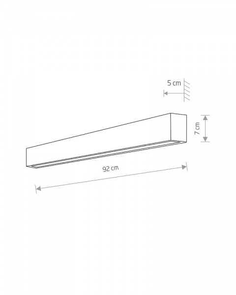 Бра Nowodvorski Straightall Led 1x16 Вт черный 7594 