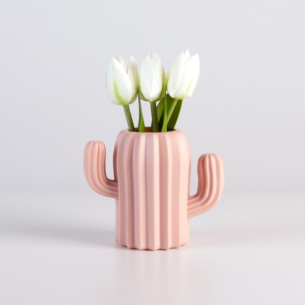 Ваза пластиковая MVM DH-FLOWERS-02 PINK 11 см 