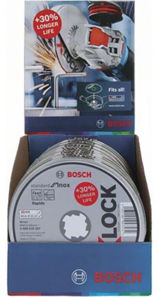 Круг відрізний Bosch X-Lock Standard for Inox 10 шт 125 x 1,0 x 22,23 мм 2608619267