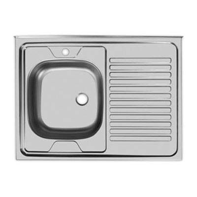 Мойка накладная Ukinox STM 800.600 4C матовая чаша слева