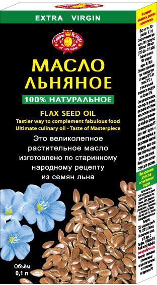 Масло Golden Kings of Ukraine Льняное 100 мл 