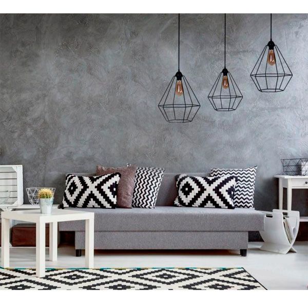 Підвіс Lamperia Iron diamond 1x60 Вт E27 чорний 