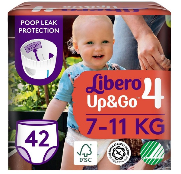 Подгузники-трусики Libero Up&Go 4 7-11 кг 42 шт.
