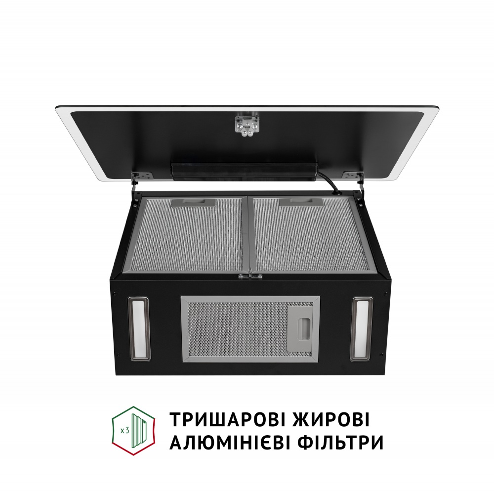 Вытяжка Perfelli RIVA NERO декоративная наклонная