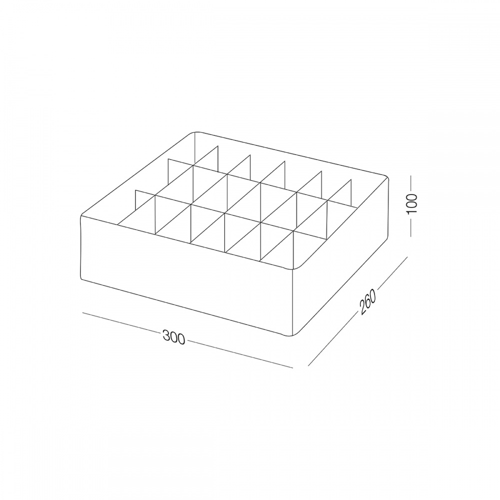 Органайзер MVM TH-09-18 CREAM 100x300x260 мм