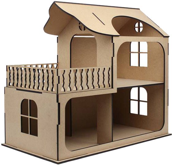Кукольный домик с балконом МДФ 58х31х53 см Rosa Talent 