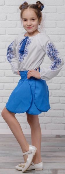 Спідниця для дівчаток Барвінок Сварга р.104-110 синій 