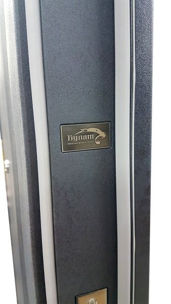 Дверь входная Булат Престиж 172 бетон антрацит 2050x850мм левая