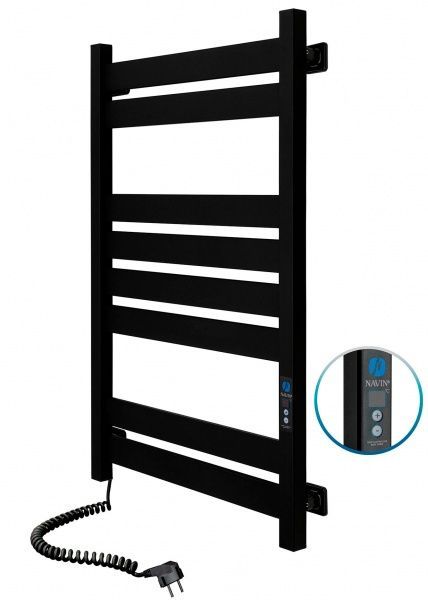 Полотенцесушитель электрический NAVIN Largo 500х800 Digital Л черный муар 12-244152-5080