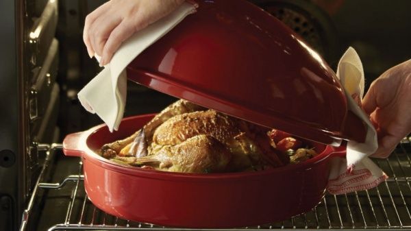 Форма для запікання курки Ovenware 34x24 см червона 348442 Emile Henry
