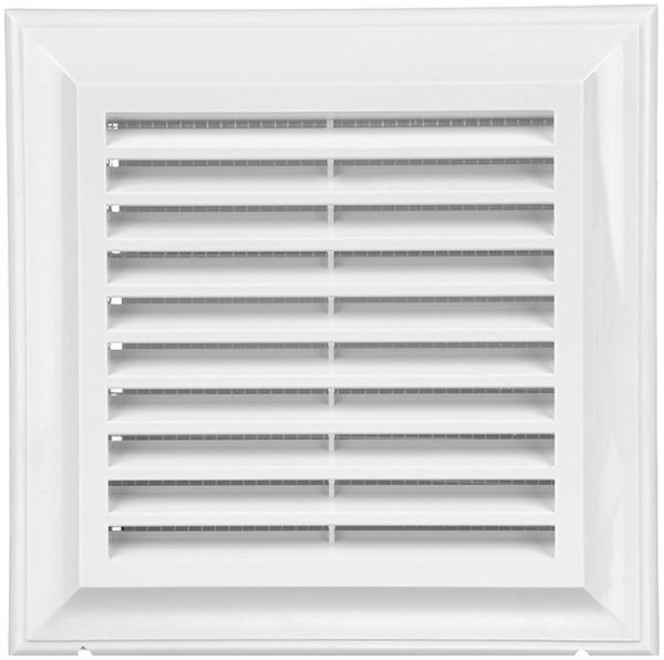 Решетка Blauberg Decor 140x140Gs пластик белый 