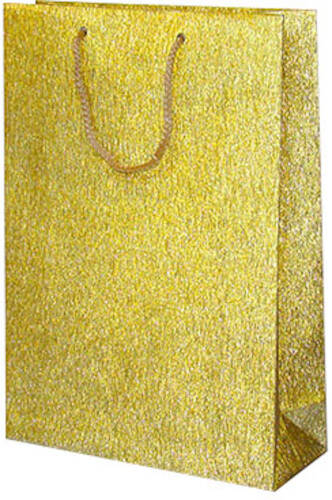 Пакет подарунковий 35x24,5x9 см текстурний золотий