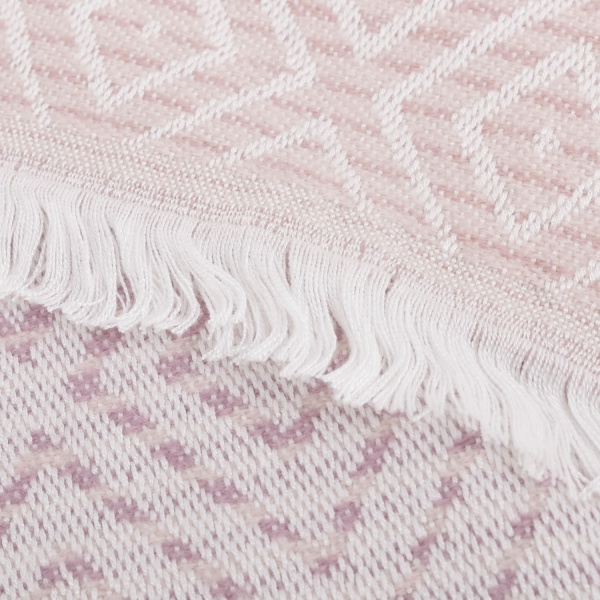 Плед Rombo 140x200 см рожевий із білим La Nuit 