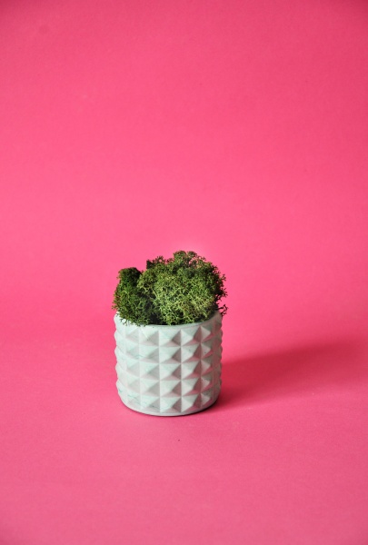 Кашпо декоративное Piramid cup бирюзовый бетон