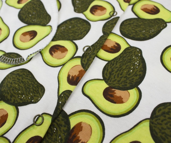 Боді унісекс Маленькие люди Авокадо р.62 білий із малюнком 