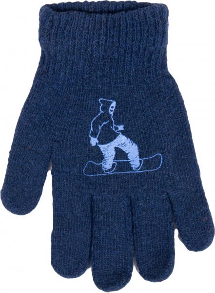 Варежки YO! р.18 темно-синий 