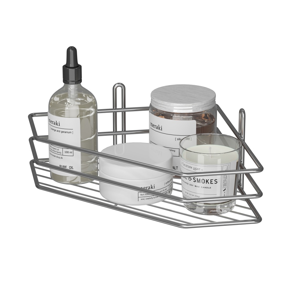 Полиця кутова 25 см 1-ярусна хром (ПВ-25132)