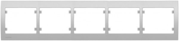 Рамка пятиместная Siemens IRIS горизонтальная алюминий меркурий G-S18005-MA