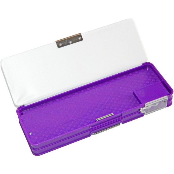 Пенал шкільний зі стругачкою Cat in Flowers 7013 CF85952 Cool For School фіолетовий