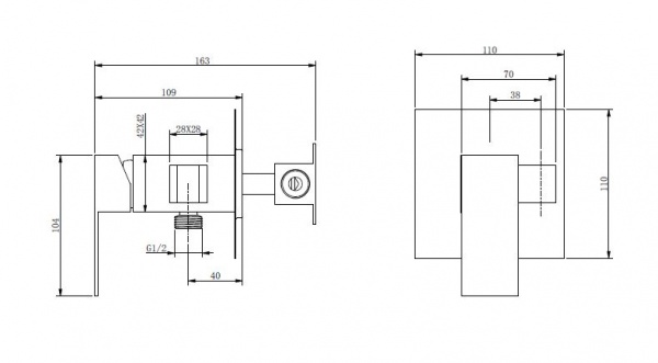 Смеситель для биде Mixxen Бостон MXIN0644